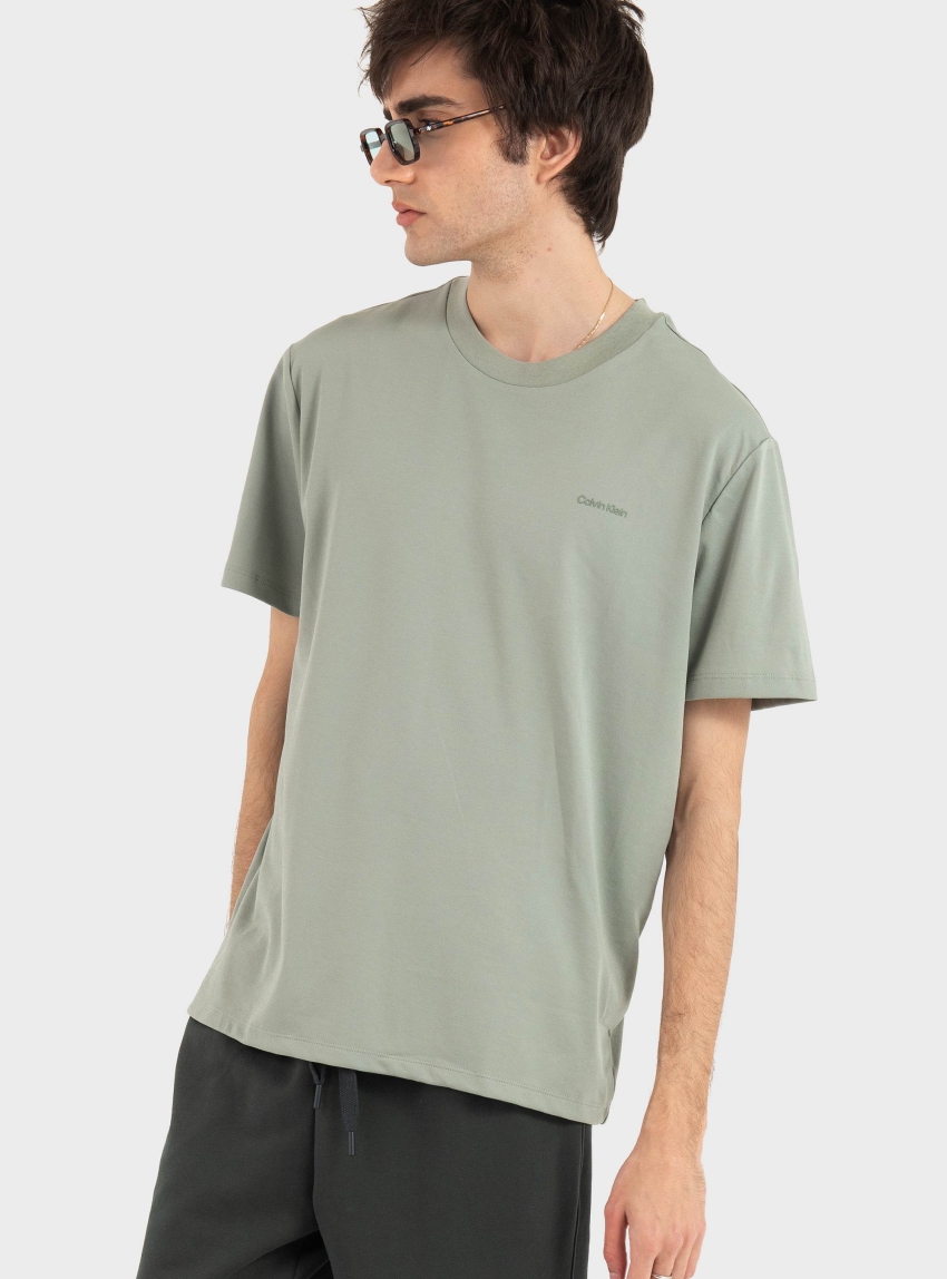 Calvin Klein Tech Interlock Crewnk Tee - Grey