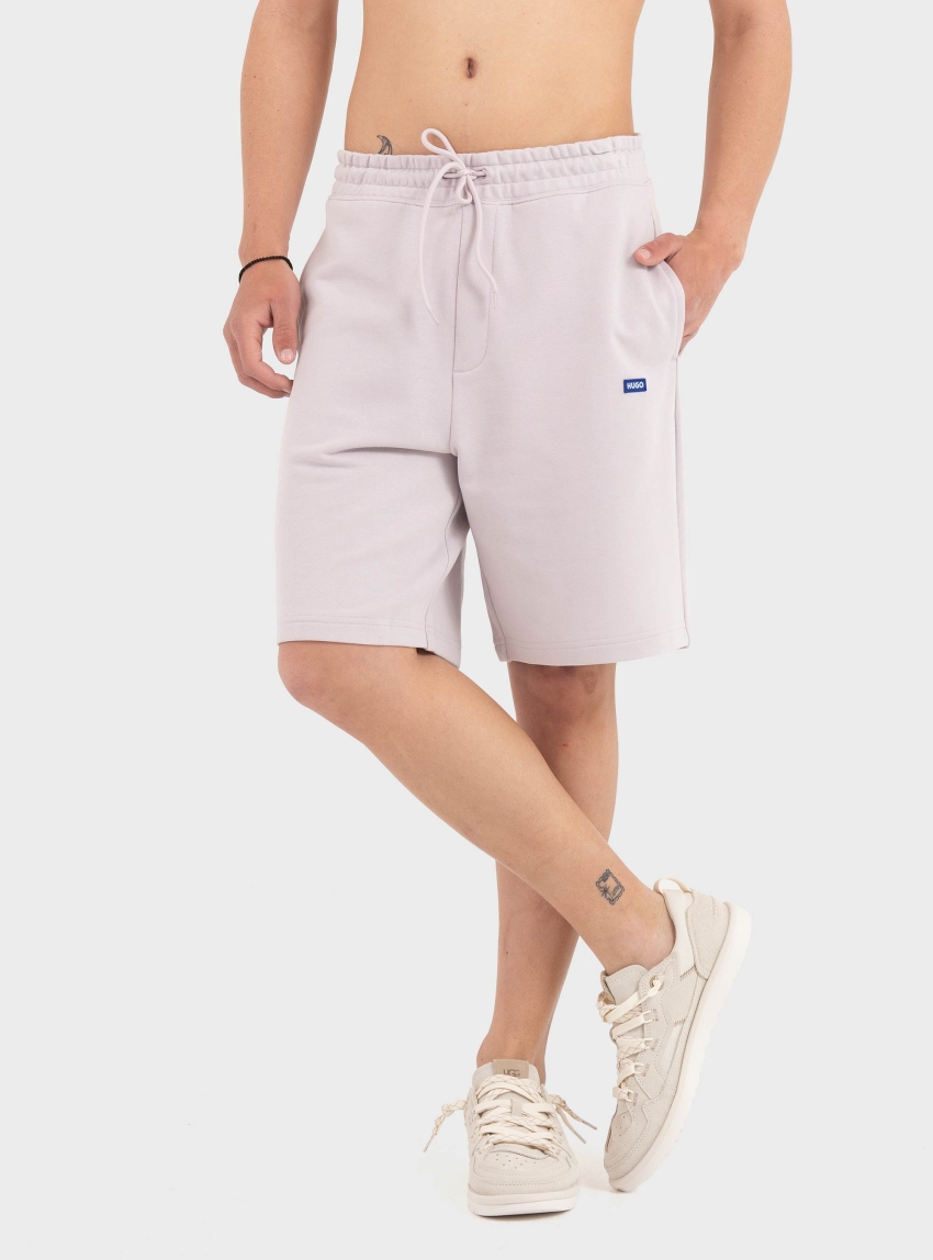 HUGO Cotton-Terry Shorts With Logo Patch Nasensio - Lilac