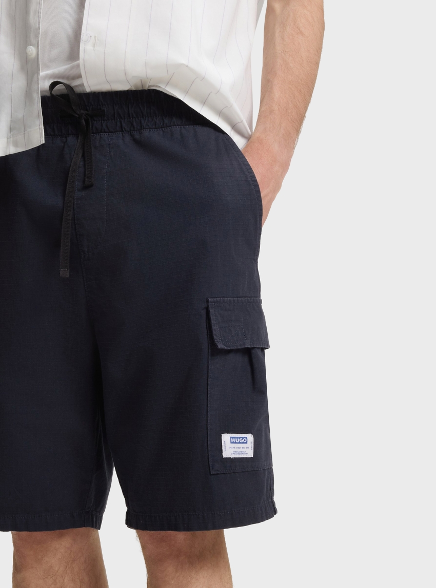 HUGO Relaxed Fit Cargo Shorts Giulio262D - Dark Blue