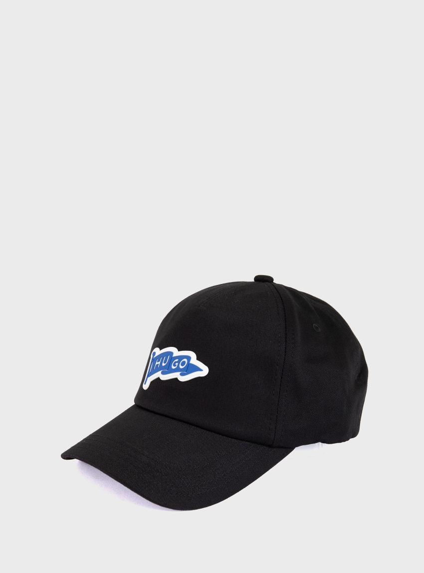 HUGO Cotton-Twill Cap With Logo-Flag Jinko-Flag - Black