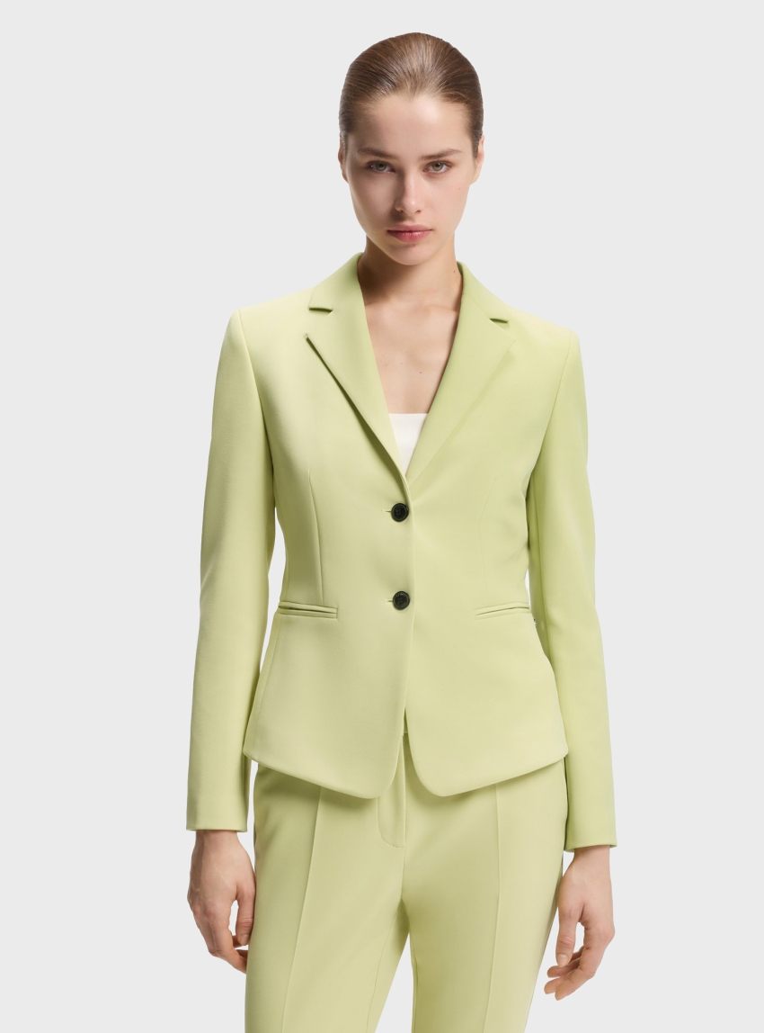 HUGO Slim-Fit Blazer In Stretch Material Agonia-1 - Yellow Green