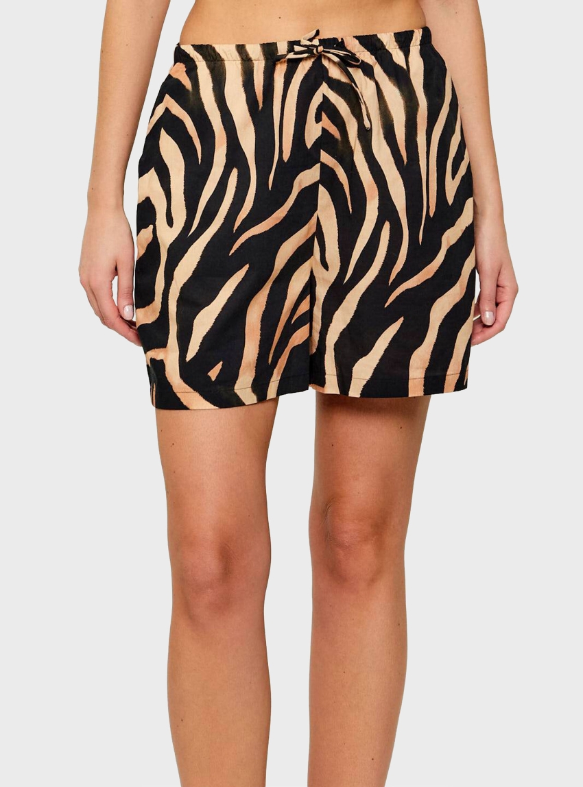HUGO Relaxed-Fit Shorts Haslala-1 - Animal Print