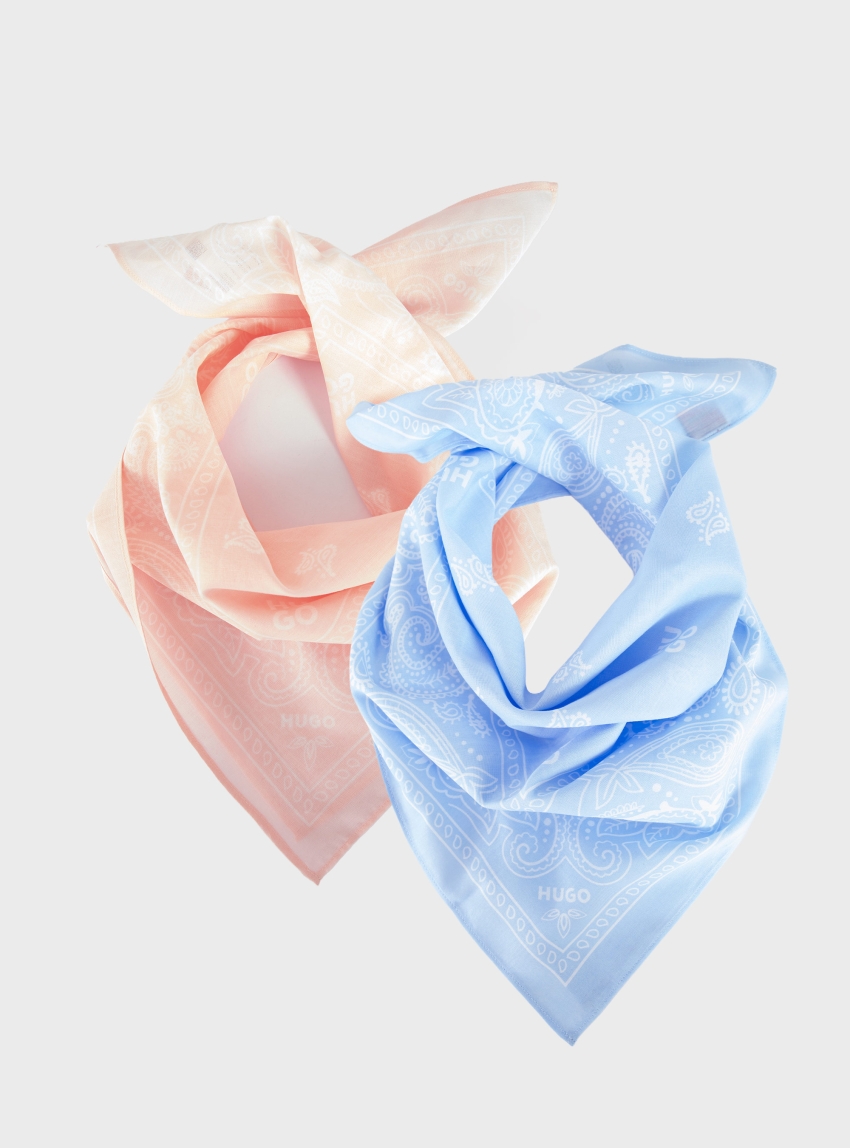 HUGO Two-Pack Bandanas 2Bandana_pack_W - Light Beige