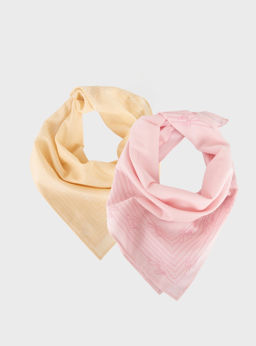 HUGO Two-Pack Bandanas 2Bandana_pack_W - Pink