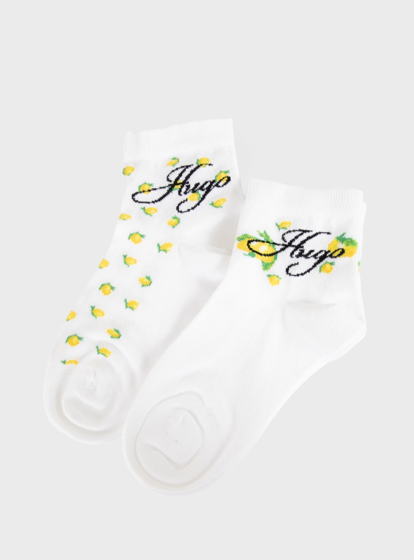 HUGO Two-Pack Socks 2P SH LEMON CC W - White