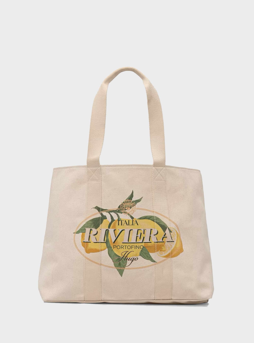 HUGO Tote Bag Becky CPR - Ecru