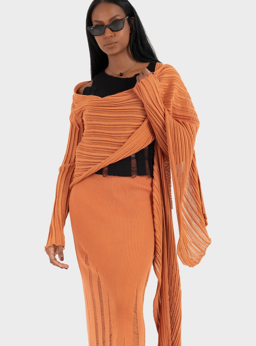 Ioanna Kourbela Cardigan 2550 "Archetypes" - Orange