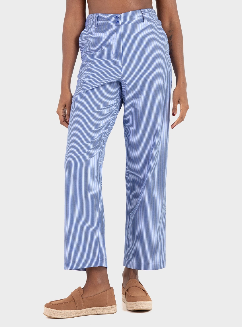 Ioanna Kourbela '"Soulful Stripes" Trousers - Navy