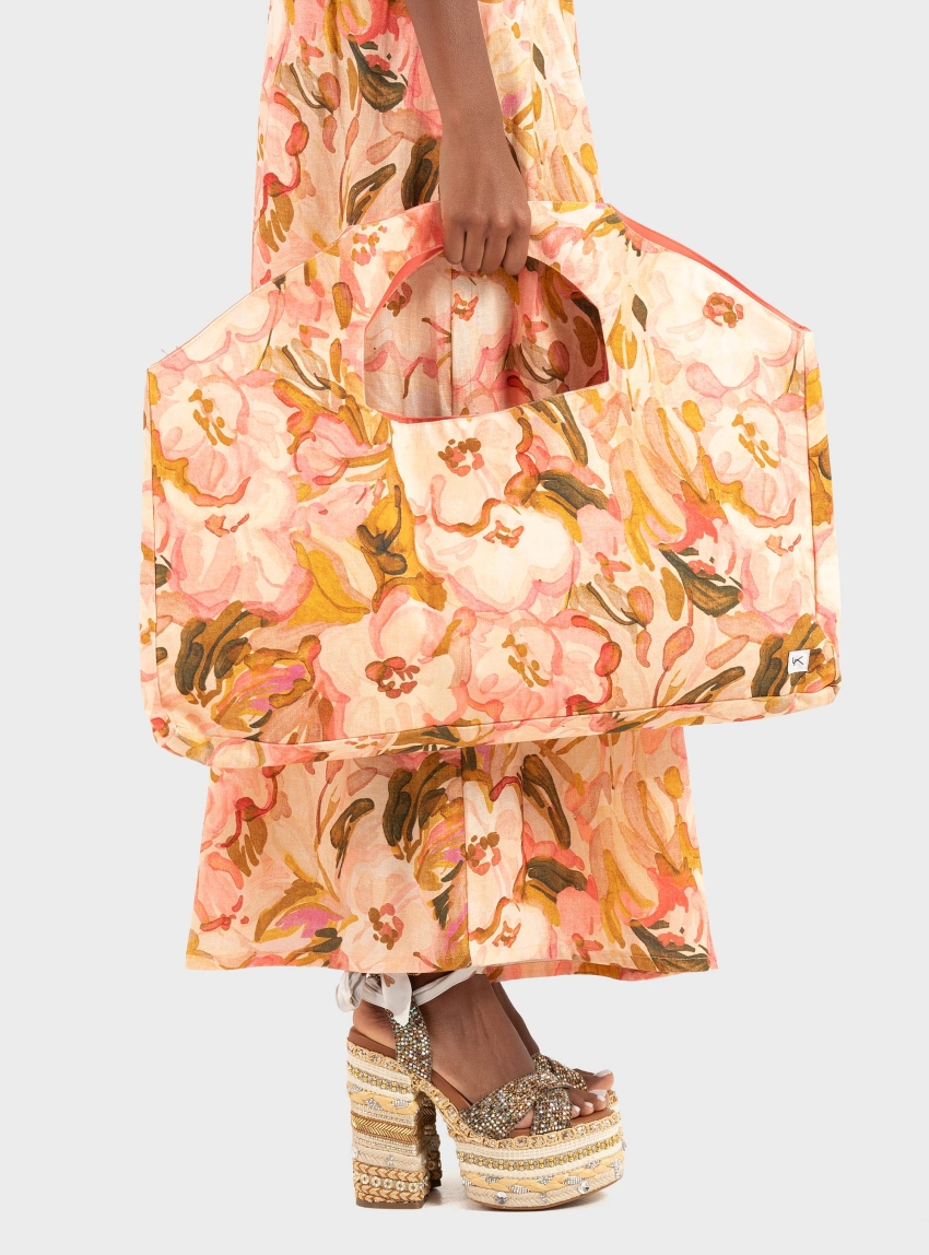 Ioanna Kourbela "Linen Bouquet" Bag - Floral
