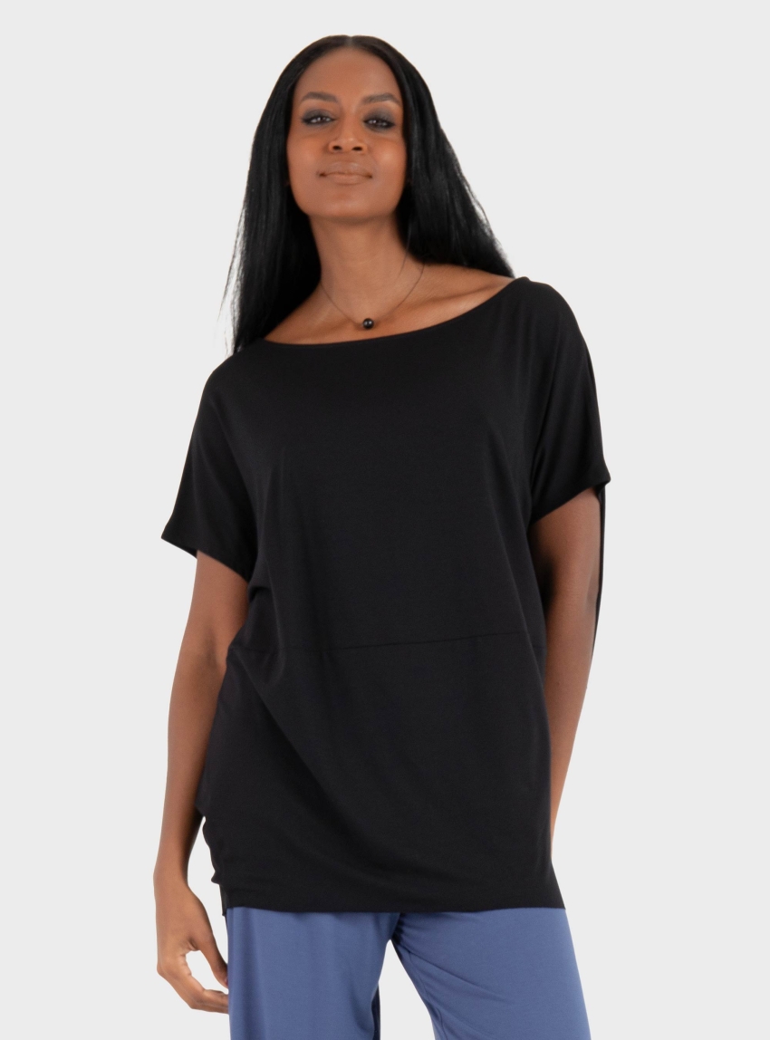 Ioanna Kourbela '"Body Focus" Oversized Top - Black
