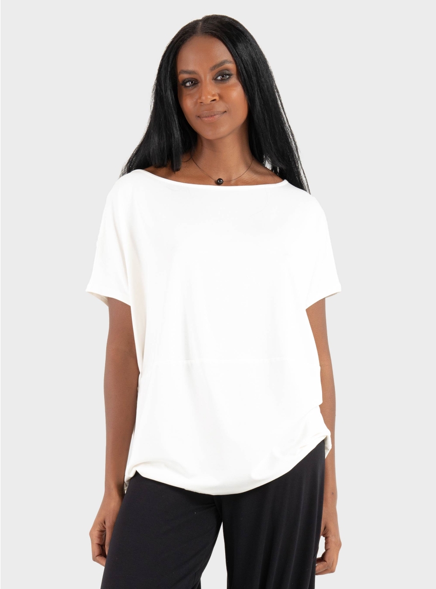 Ioanna Kourbela '"Body Focus" Oversized Top - Off White