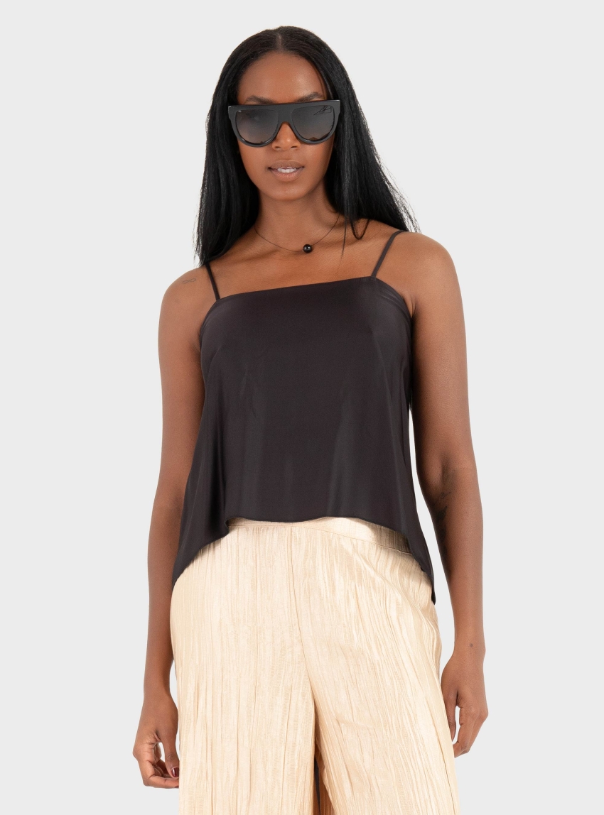Ioanna Kourbela ''Magicality" Top With Loose Back Panel - Black