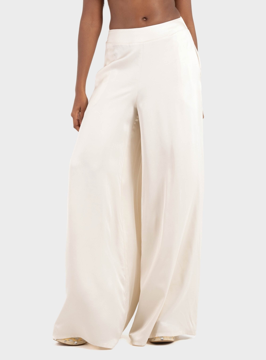 Ioanna Kourbela ''Magicality" Wideleg Trousers - Ecru