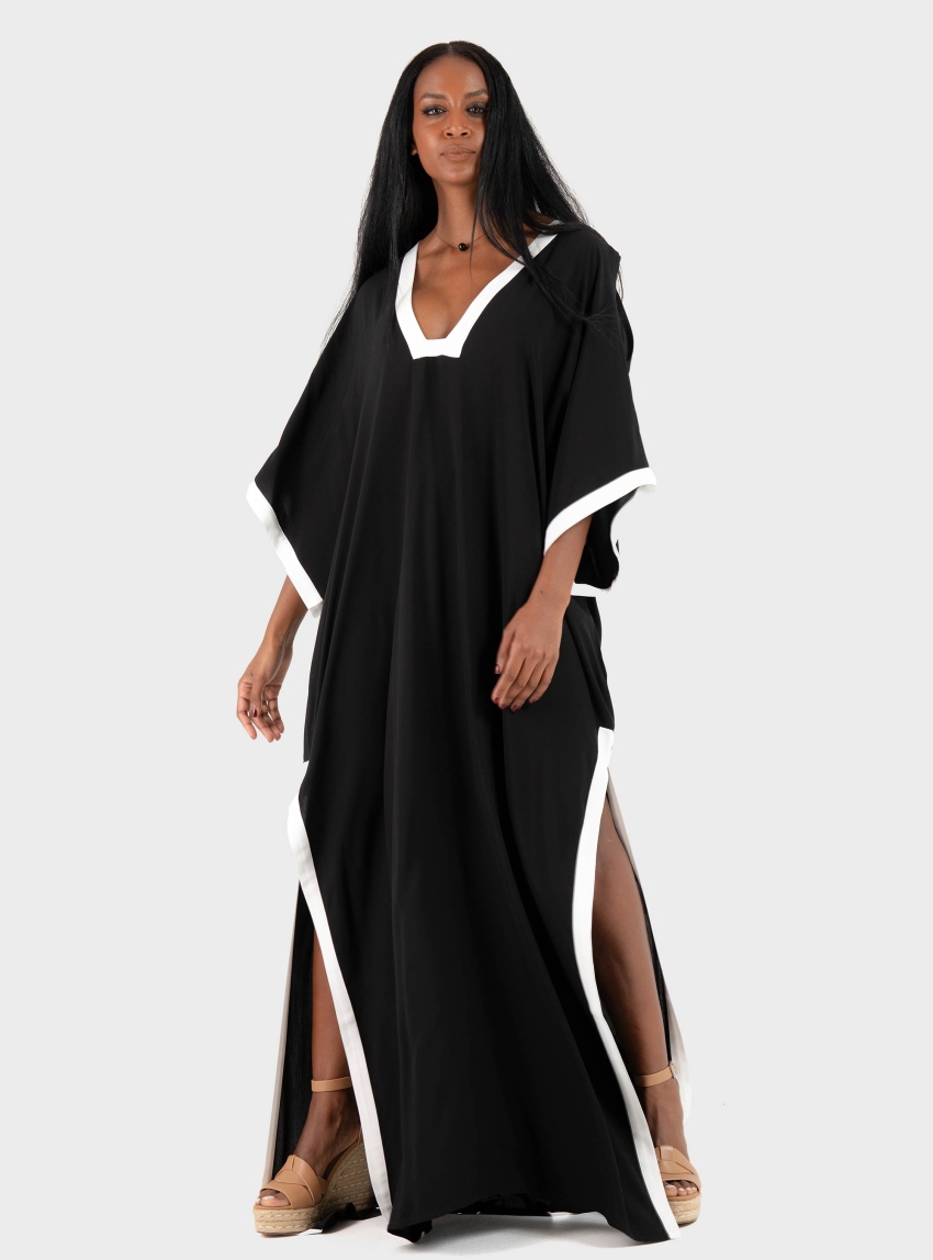 Ioanna Kourbela "Dimensional Play" Maxi Tunic - Black