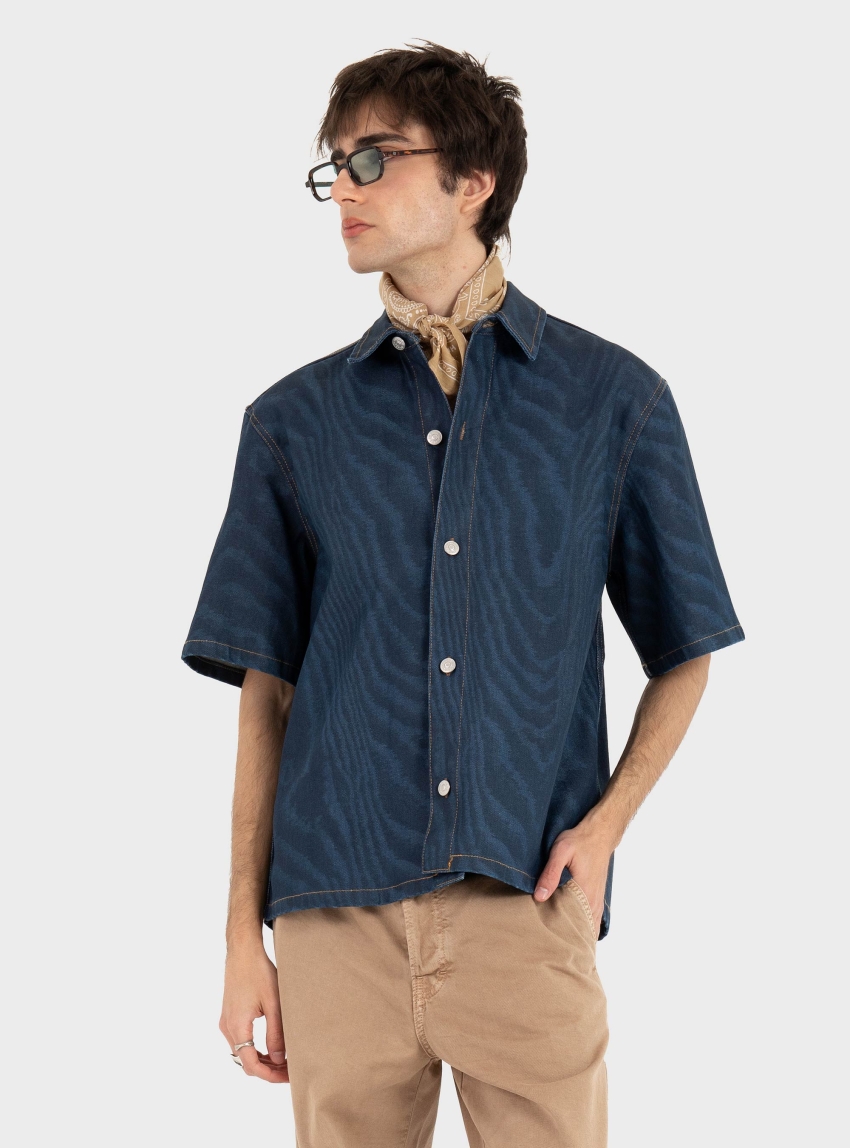 I'm Brian  Denim Shirt - Dark Aged Denim