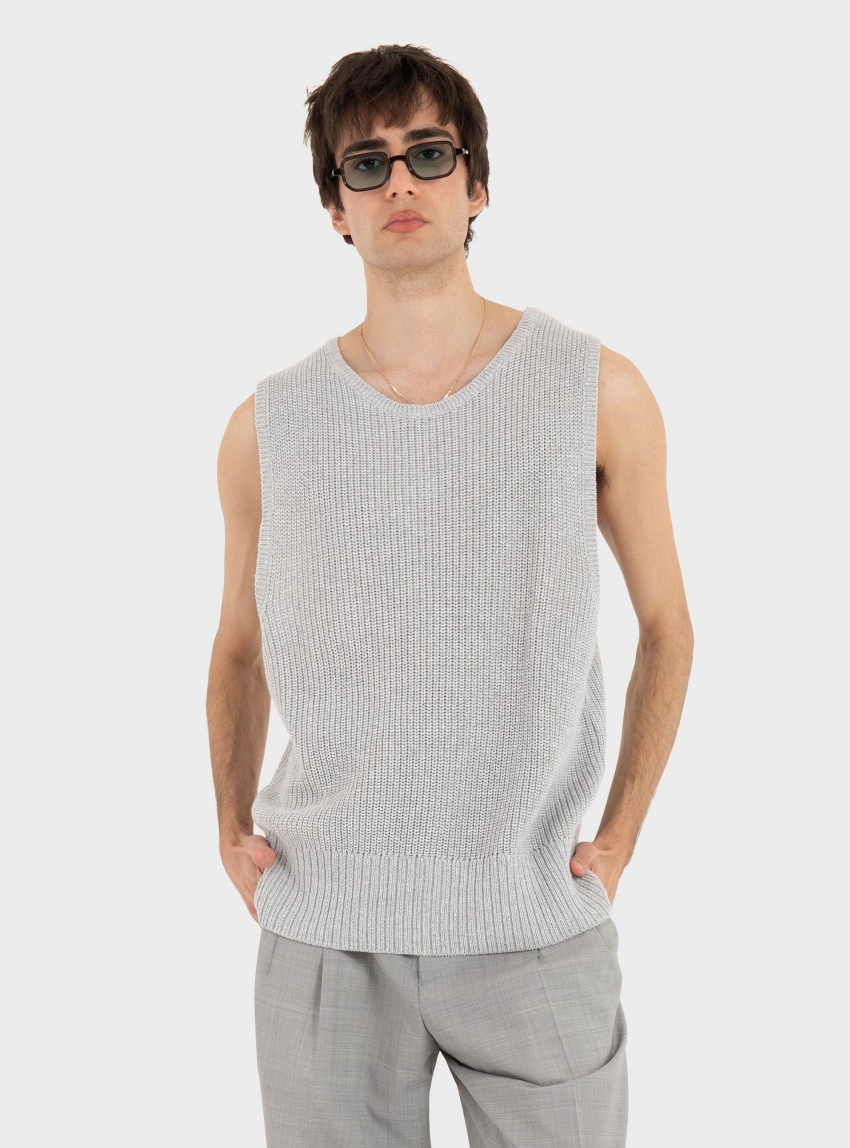 I'm Brian  Sleeveless Knit - Grey