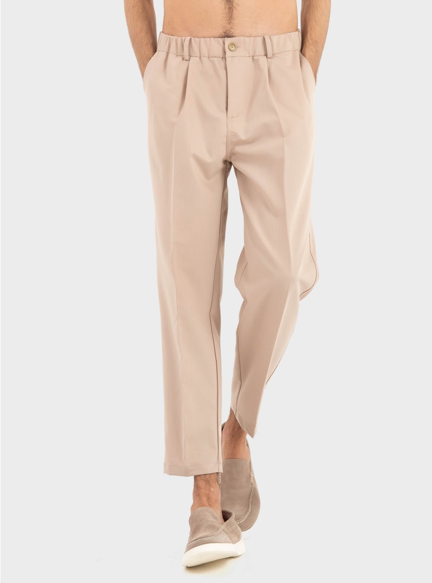 Gianni Lupo Tapered Pants - Beige
