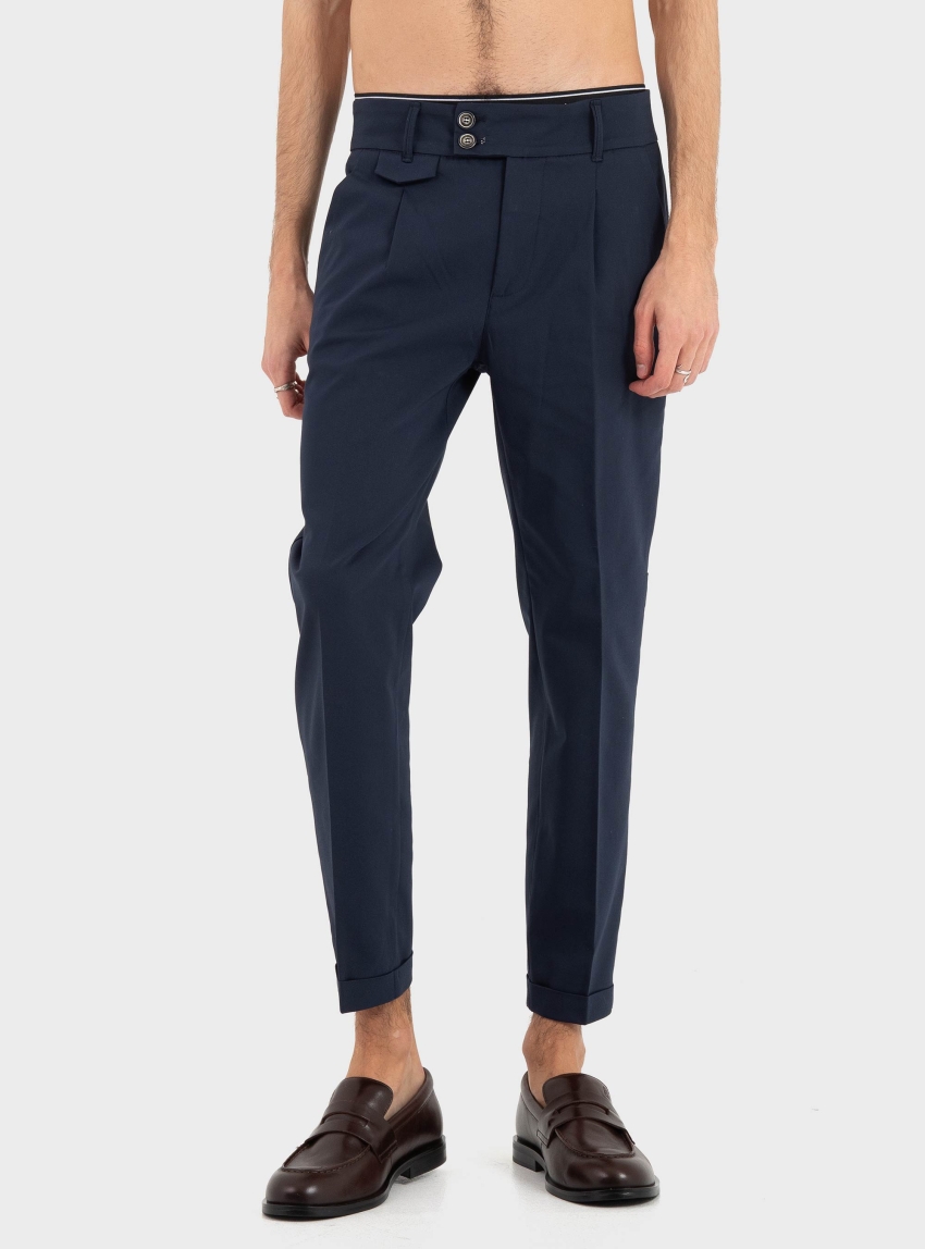 Gianni Lupo Tapered Pants - Navy