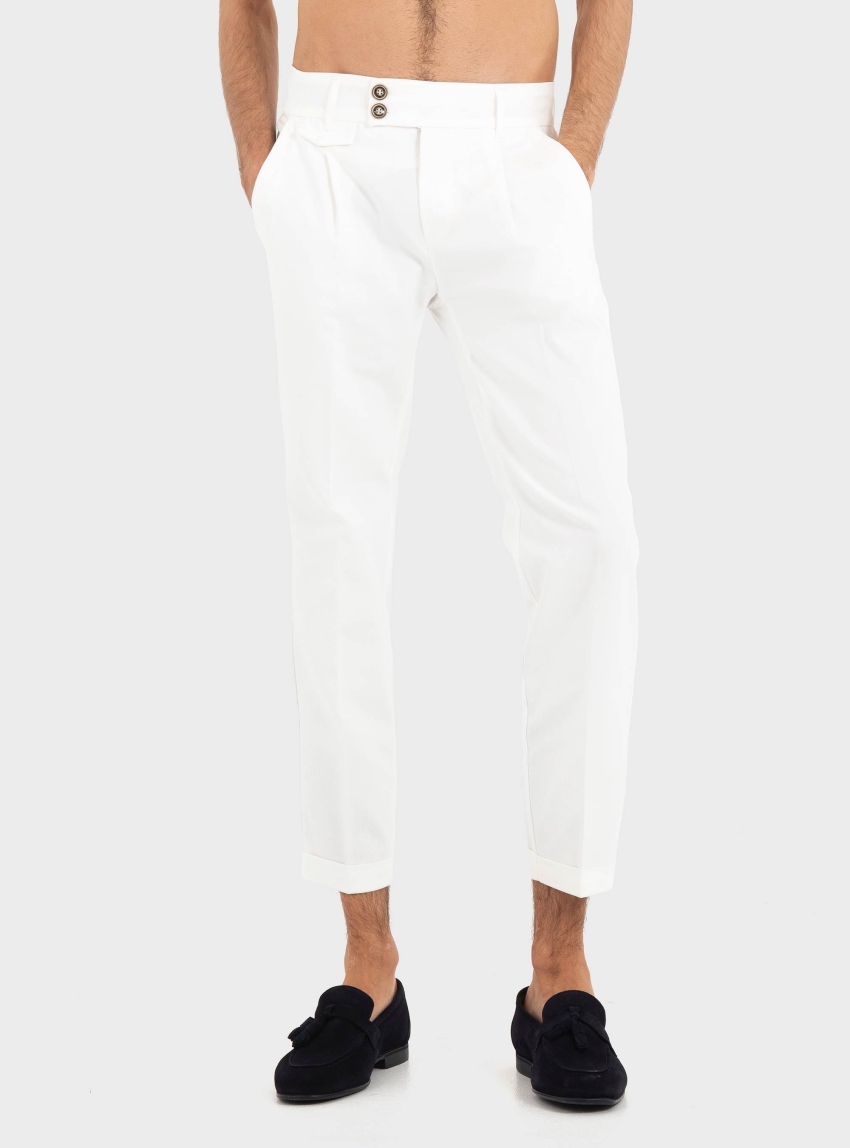 Gianni Lupo Tapered Pants - White
