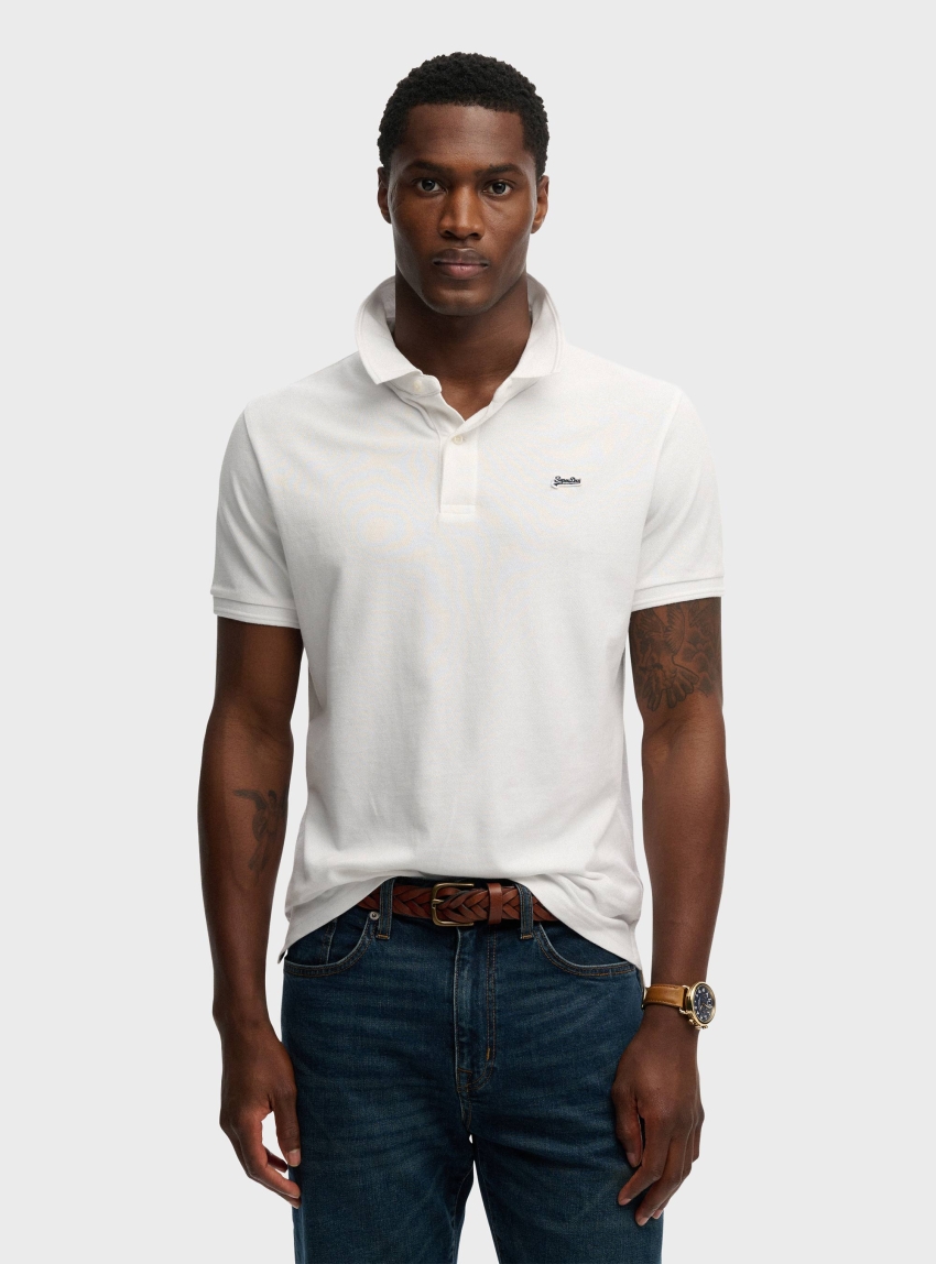 Superdry Classic Pique Polo Shirt - White