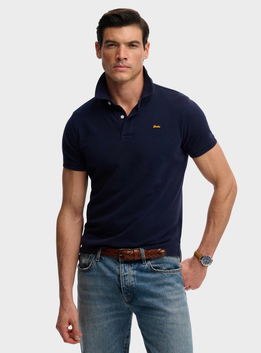 Superdry Classic Pique Polo Shirt - Navy