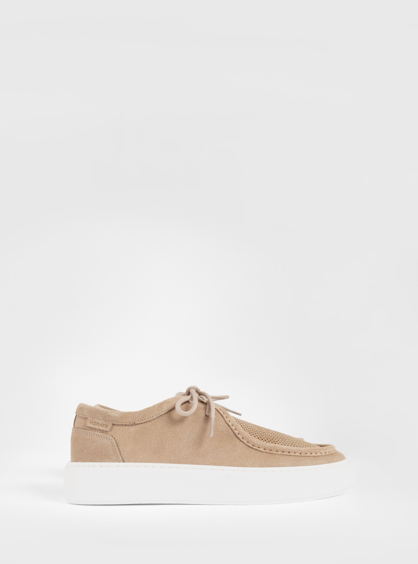 Antony Morato Nicholas Suede Lace Up Loafers - Beige