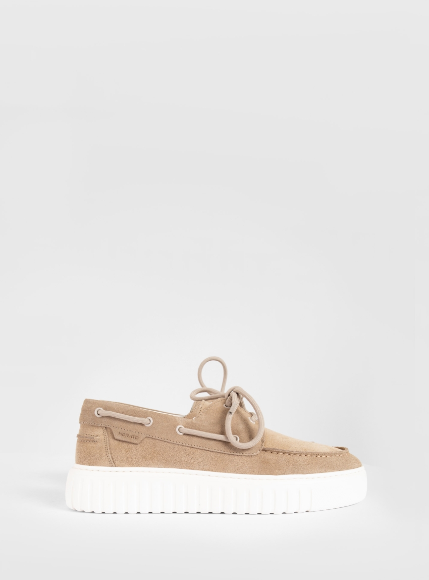 Antony Morato Boat Suede Loafers - Beige