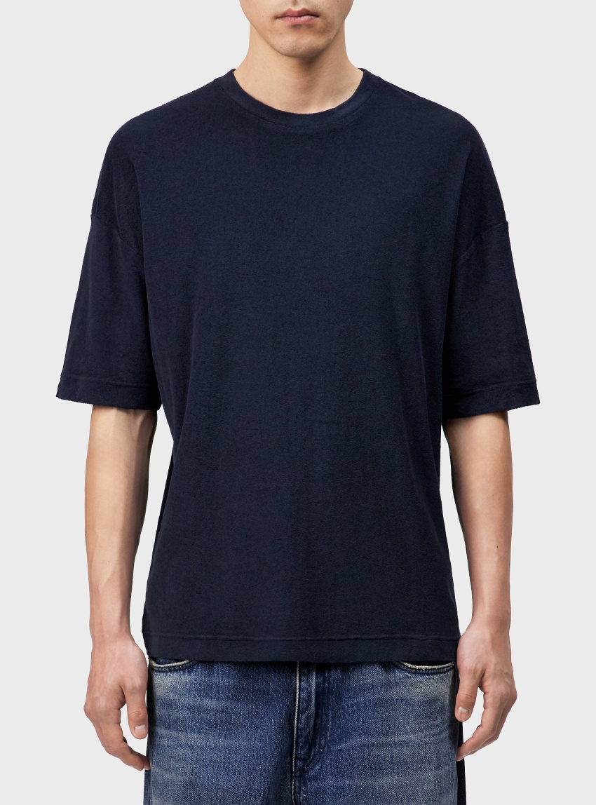 Drykorn Kayro Terry Cotton T-Shirt - Blue