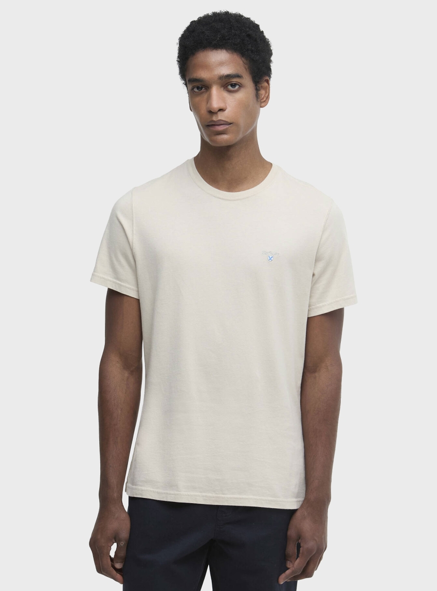 Barbour Tartan Sports T-Shirt - Ecru