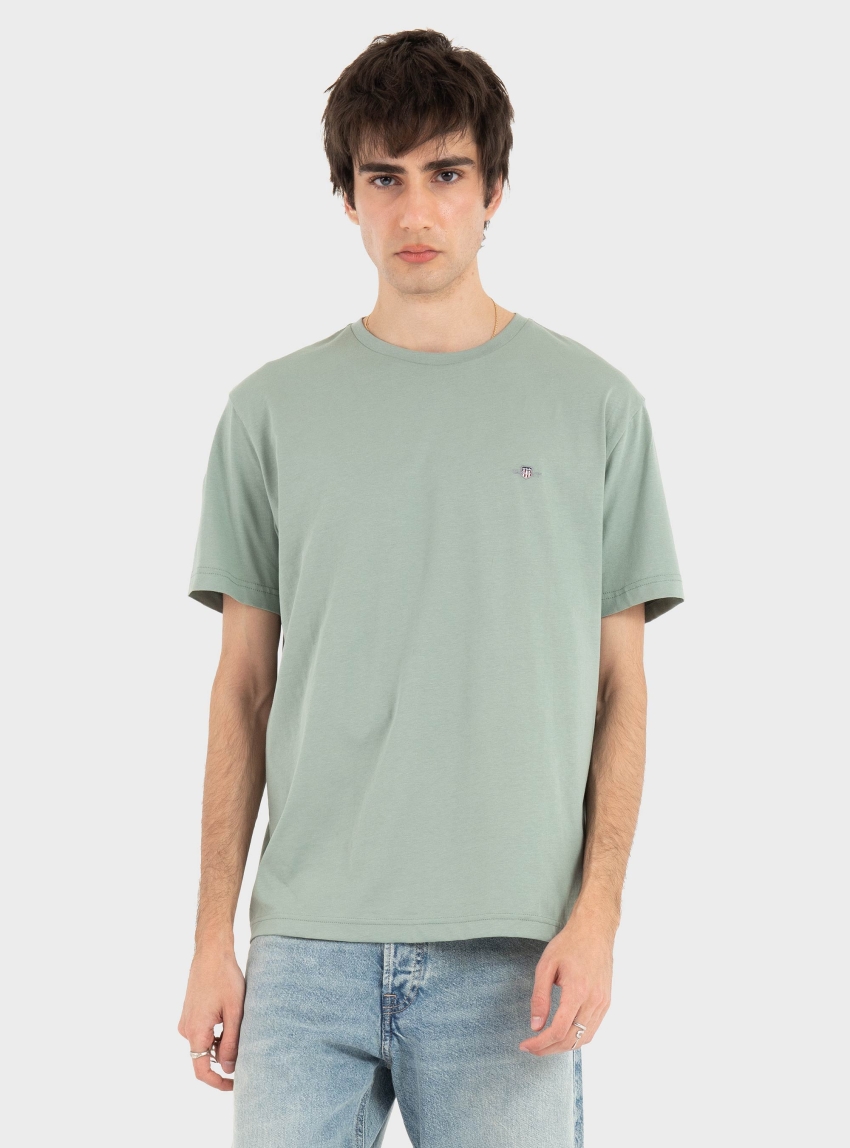 Gant Regular Fit Shield T-Shirt - Light Grey
