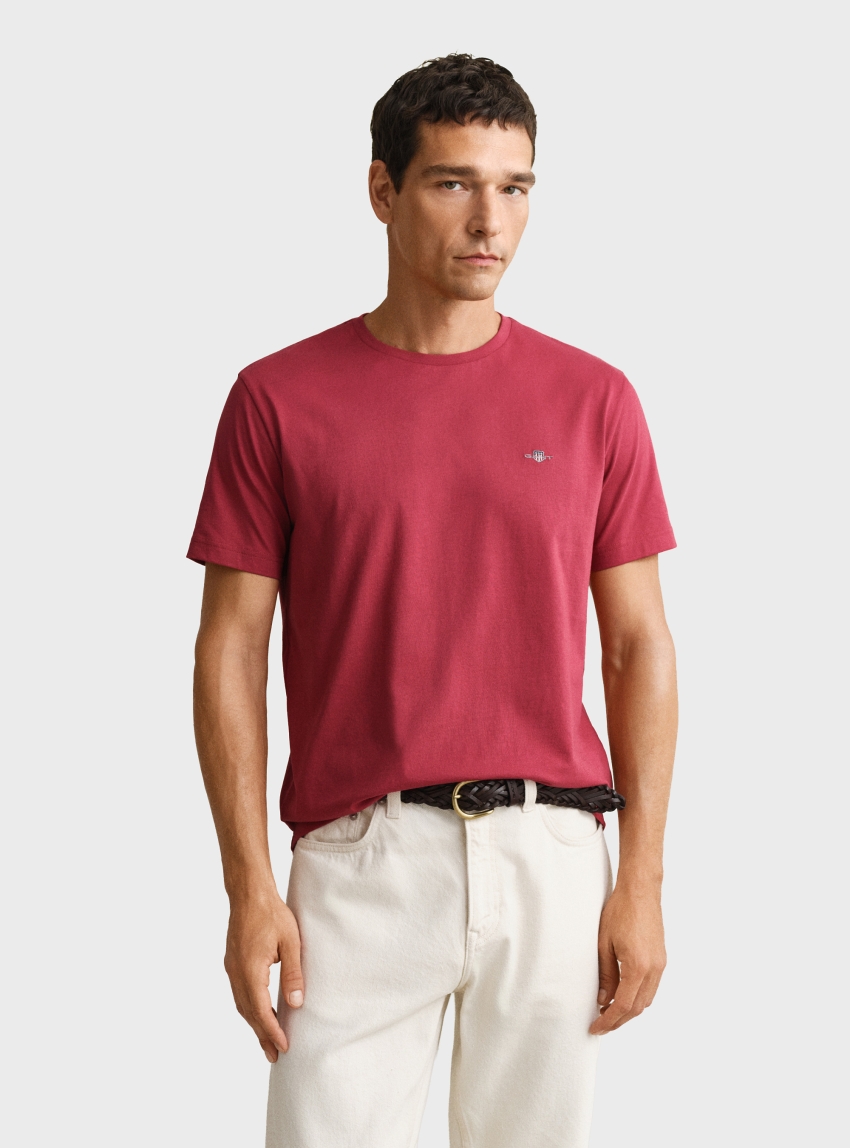 Gant Regular Fit Shield T-Shirt - Red