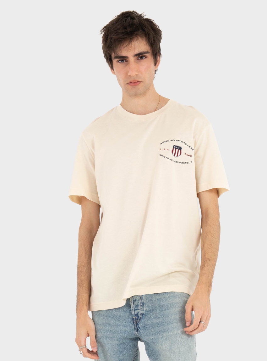 Gant Graphic T-Shirt - Ivory
