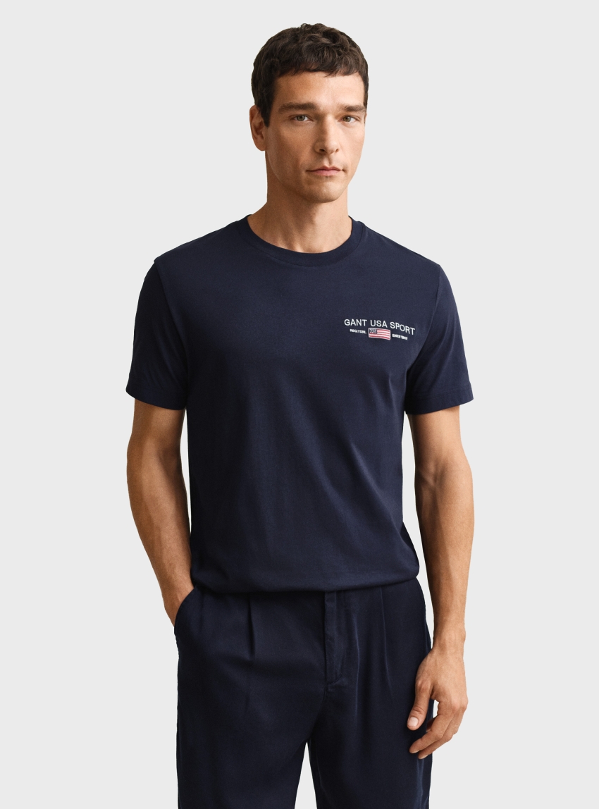 Gant Graphic T-Shirt - Dark Blue