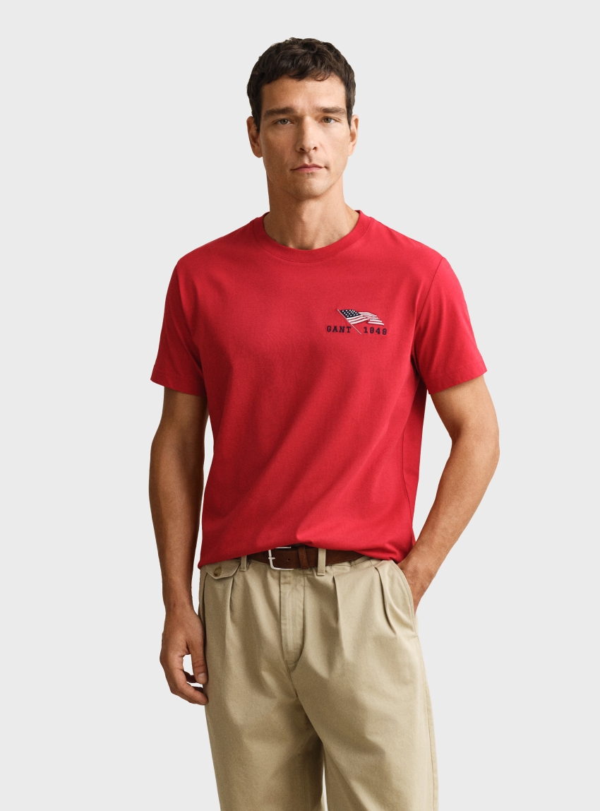 Gant Graphic T-Shirt - Red