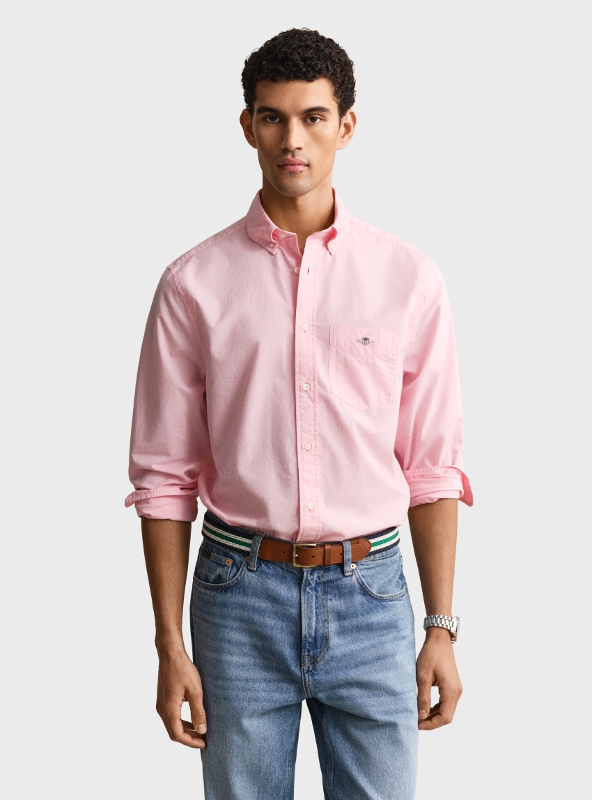 Gant Regular Fit Classic Poplin Shirt - Pink