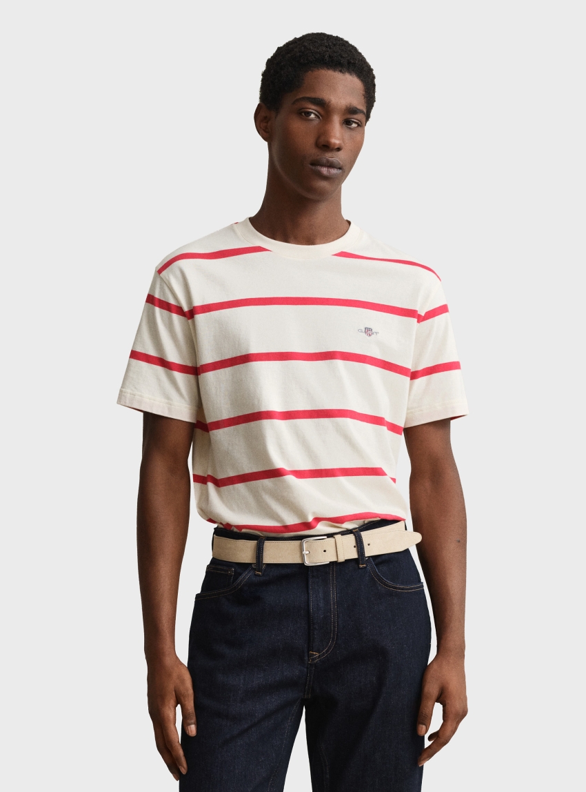 Gant Striped T-Shirt - Ivory