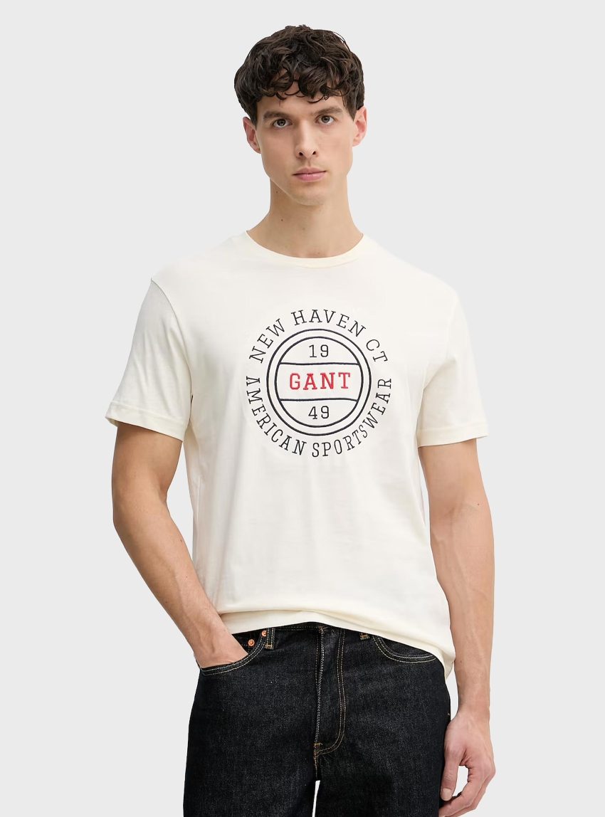 Gant Graphic T-Shirt - Cream