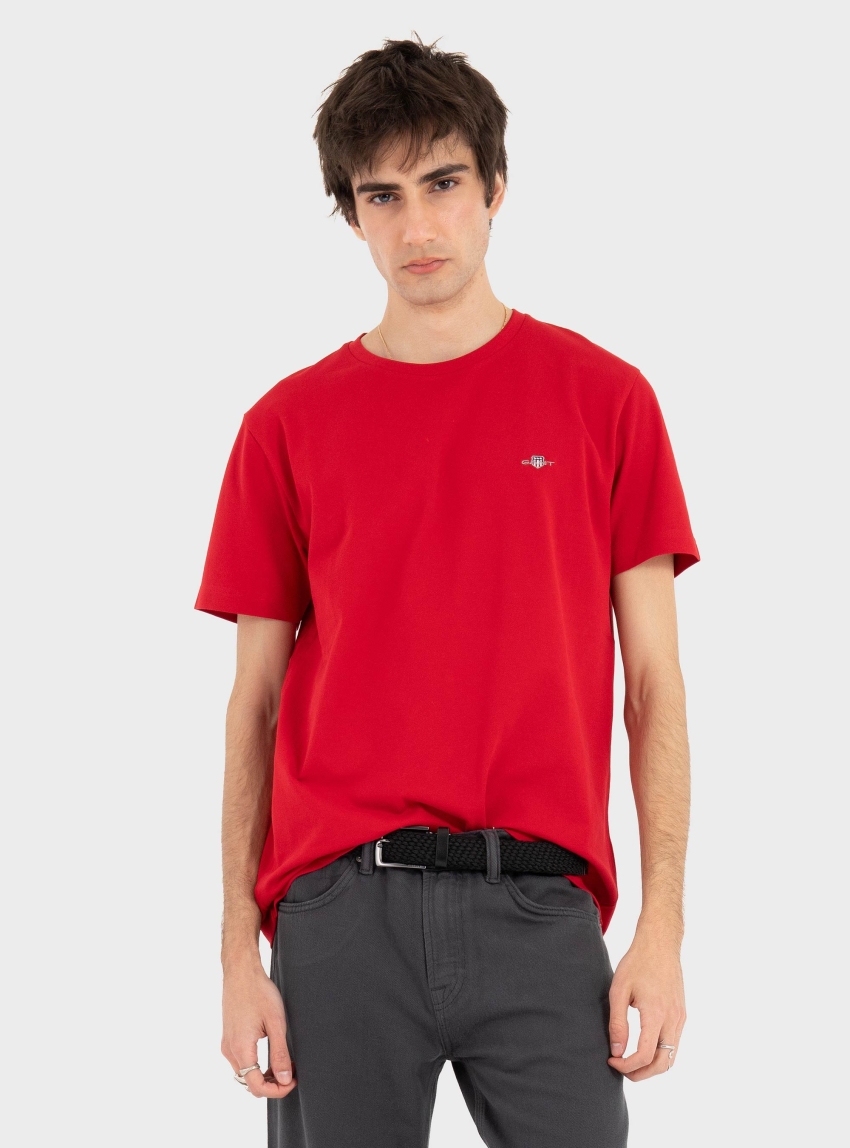 Gant Piqué T-Shirt - Red