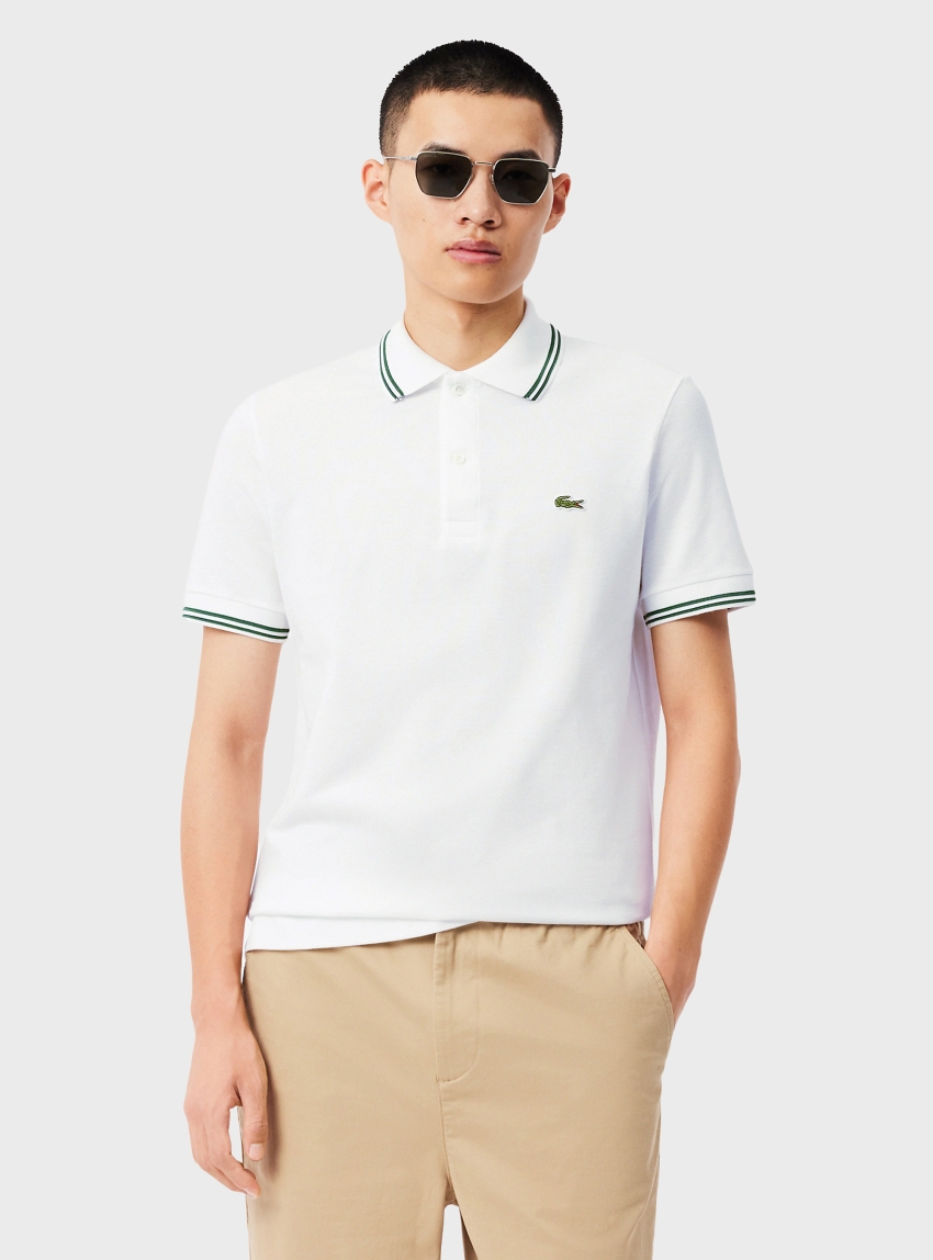 Lacoste Regular Fit Trim Accent L.12.12 Polo - White
