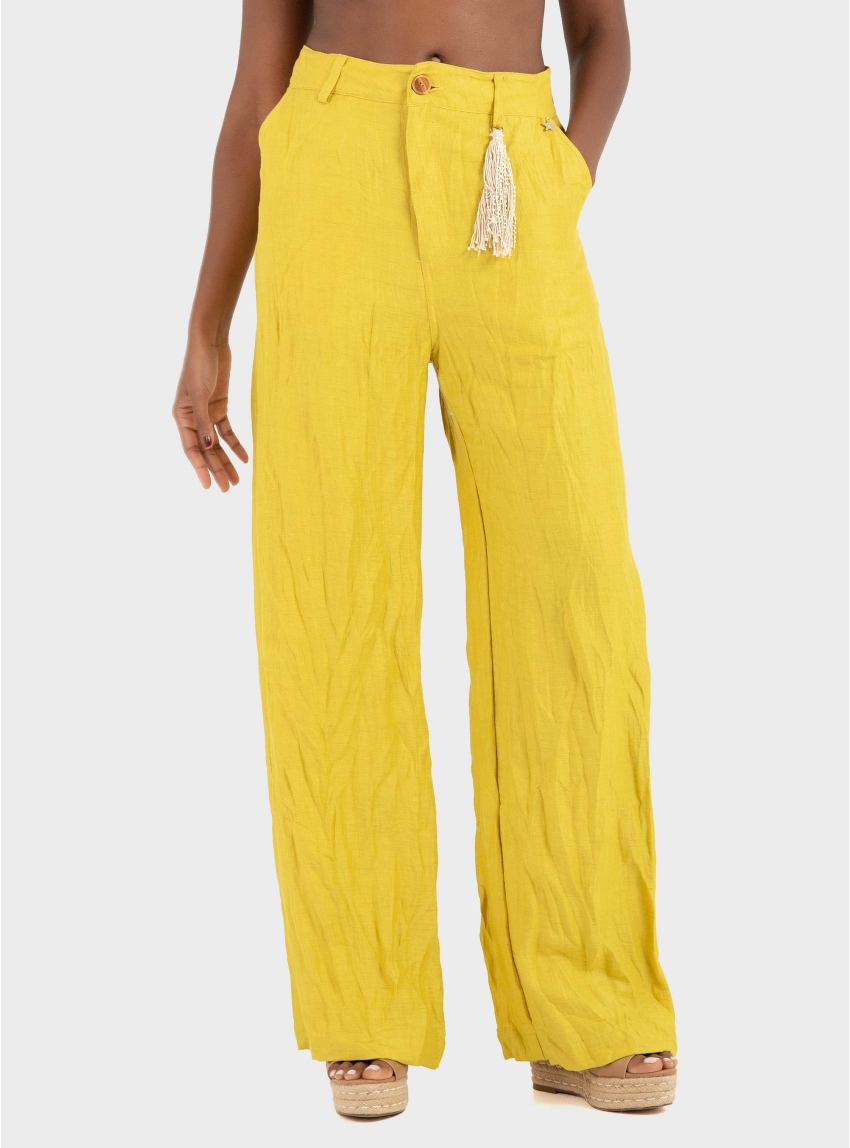 Souvenir Linen Pants - Lime