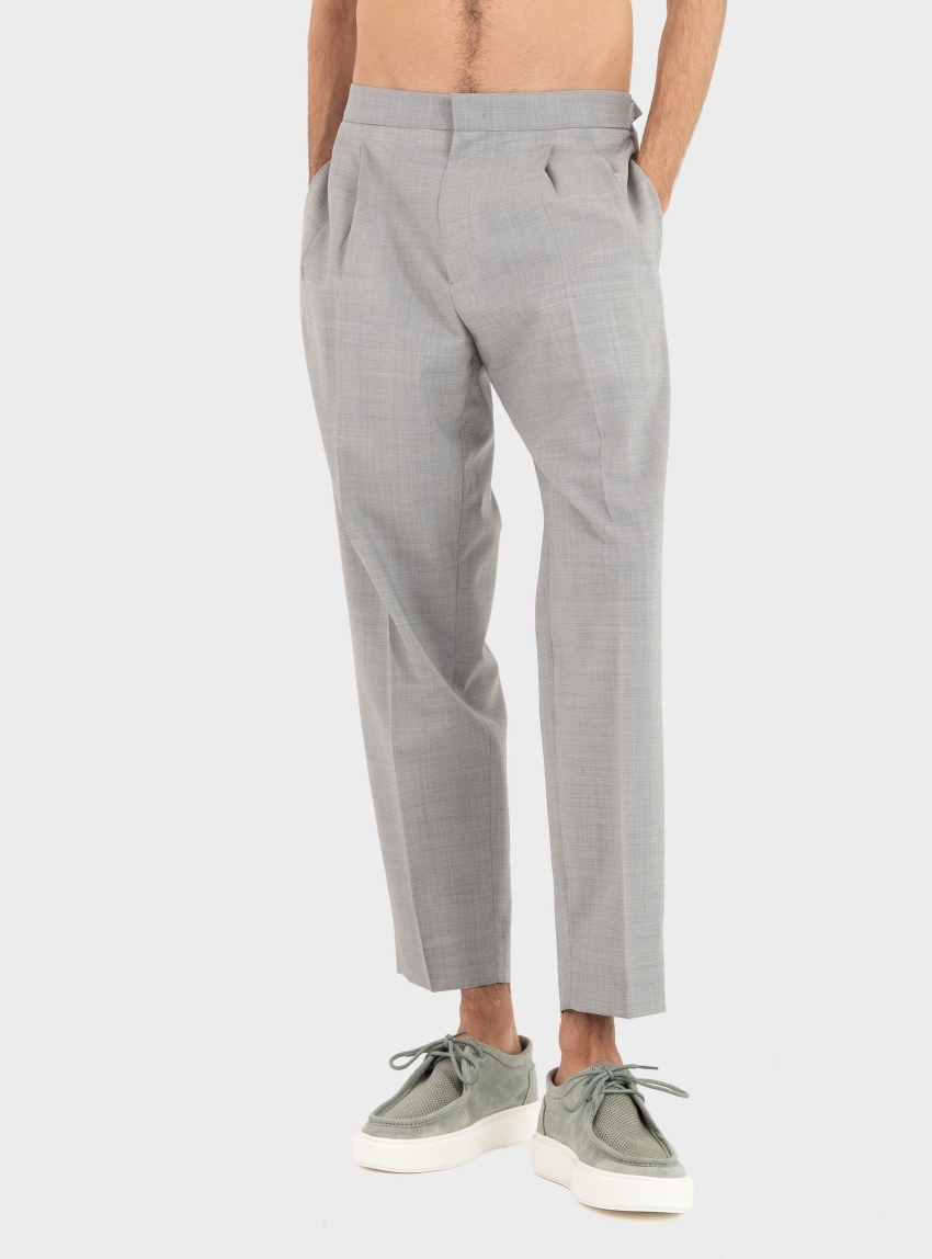 Be Able Tapered Pleated Pants - Grey