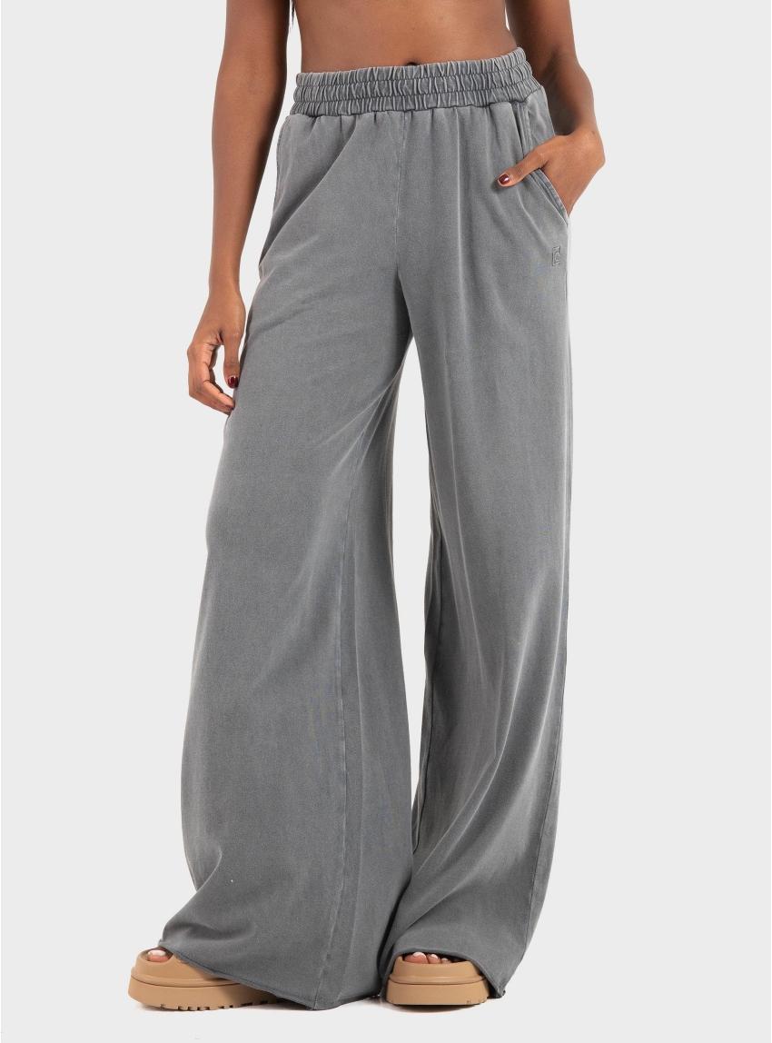 Dirty Laundry Wide Leg Sweatpants - Grey