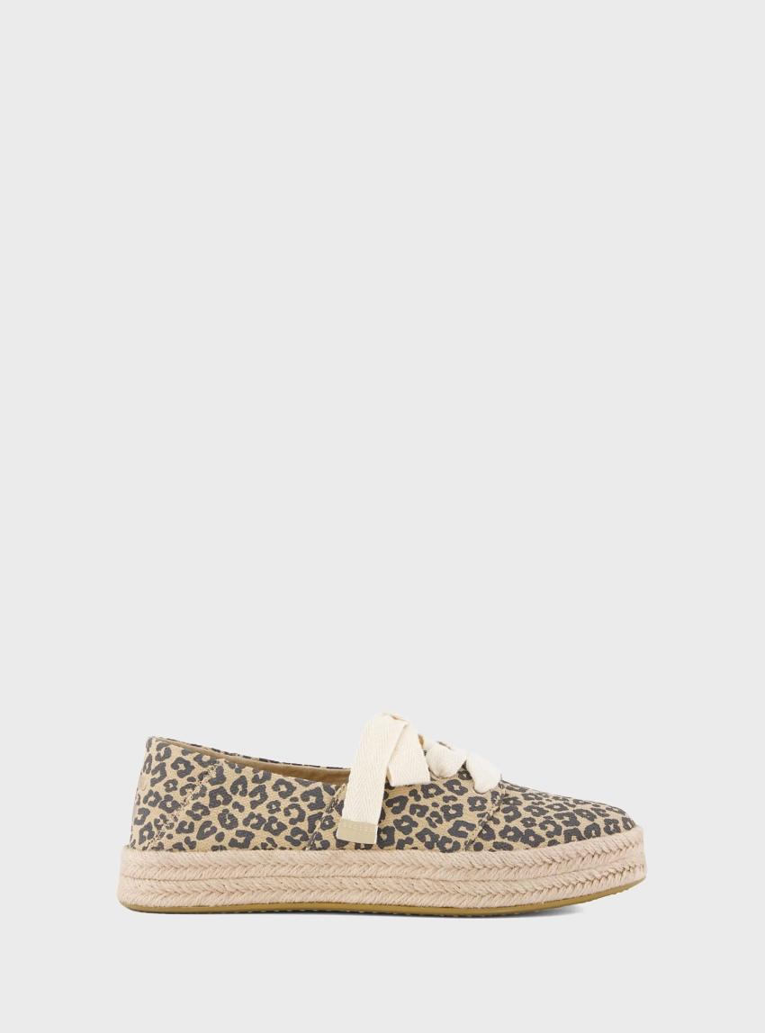 Toms Carolina Lace-Up Espadrilles - Animal Print