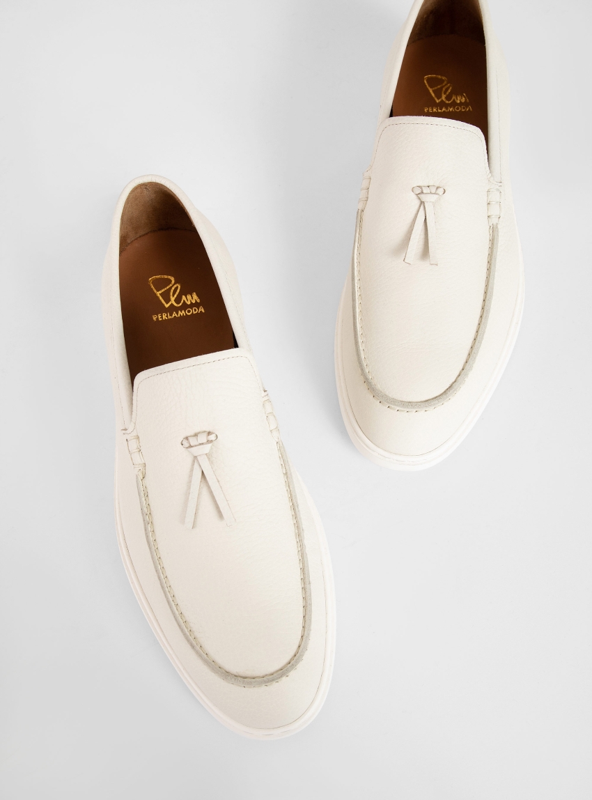 Per La Moda Penny Loafers - Light Beige