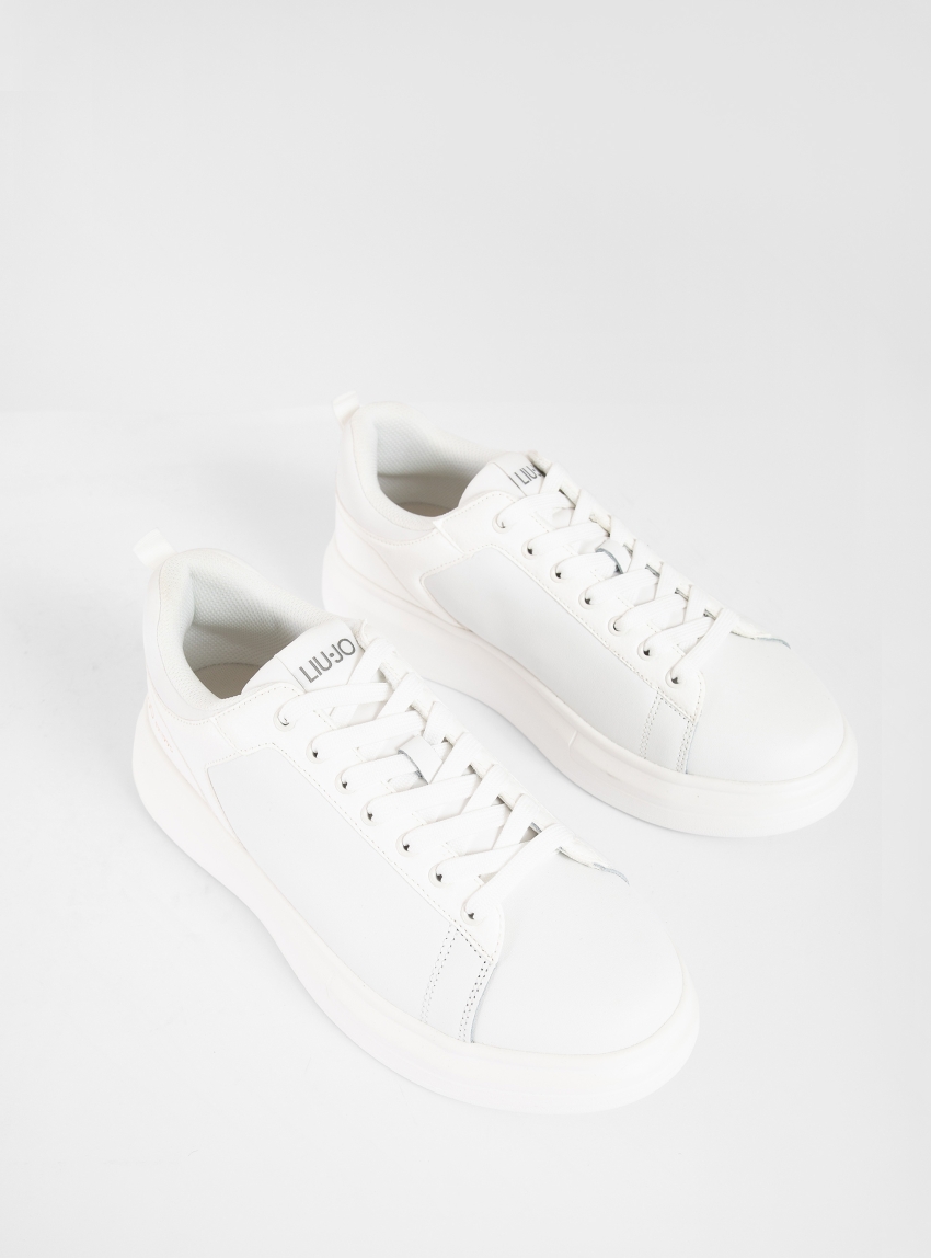 Liu Jo Leather Platform Sneakers - White