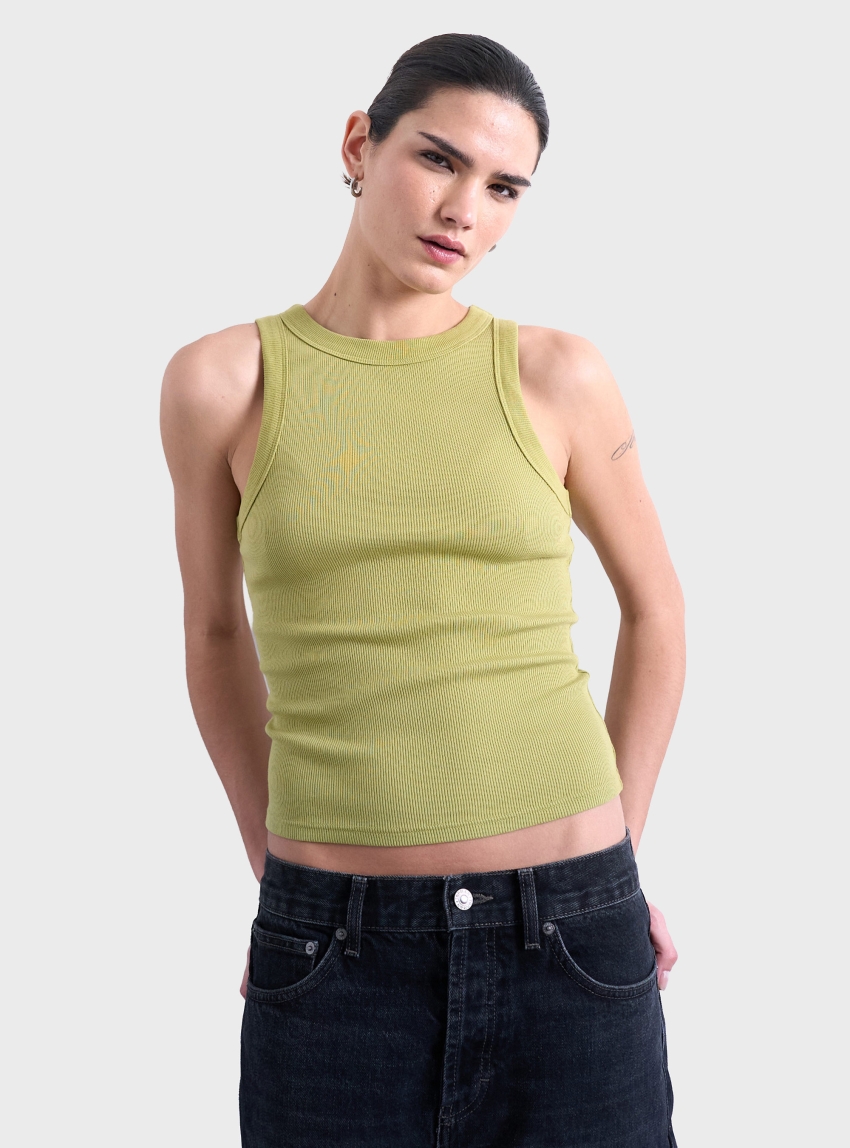 Topshop Mary Tank Top - Olive 