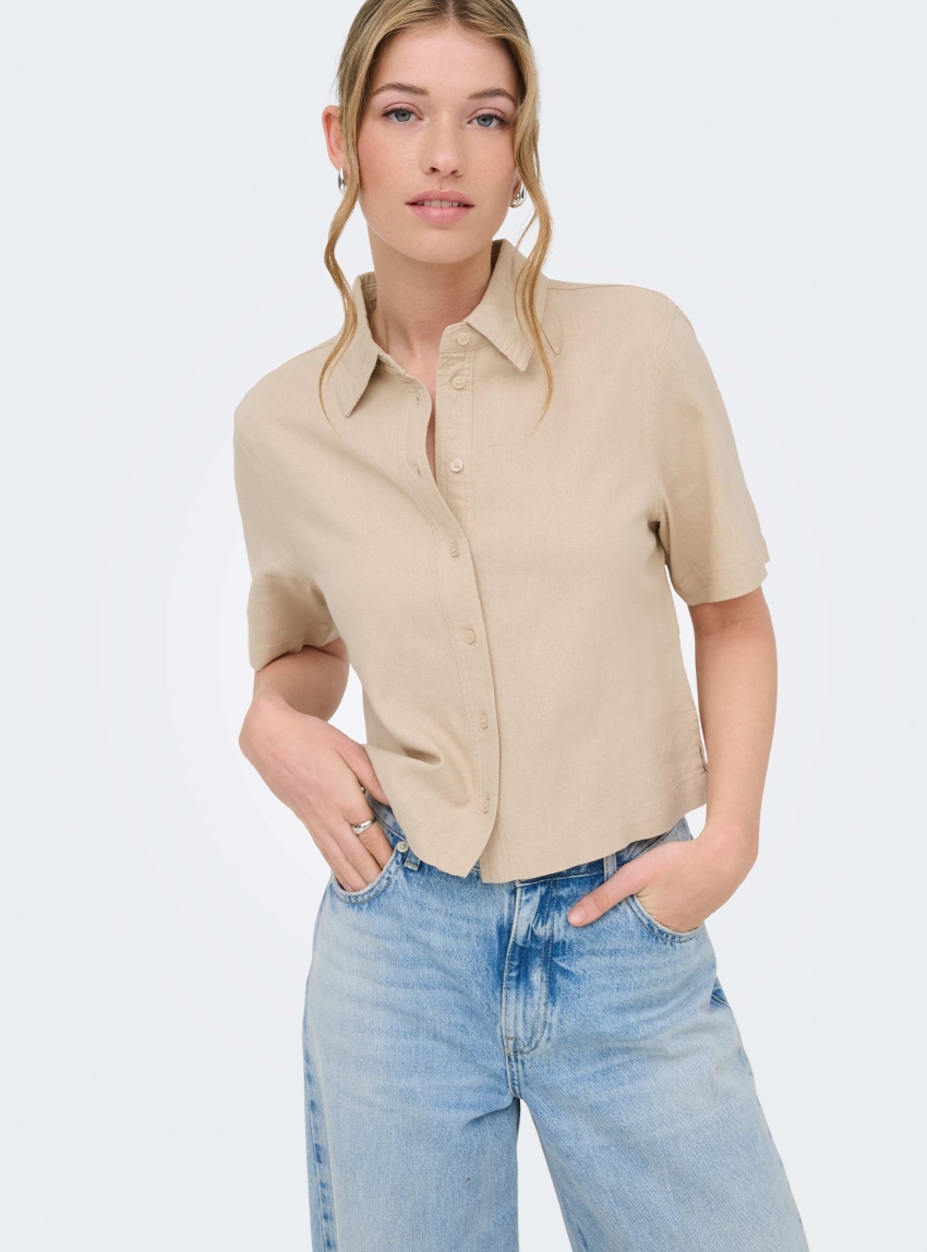 Only Goa Linen Shirt - Tan