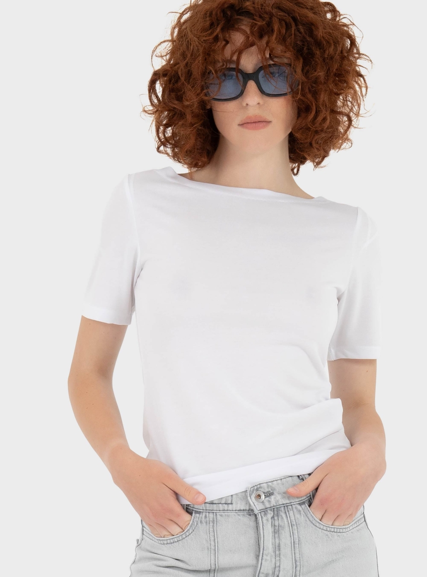 Only Free Boatneck Top - White