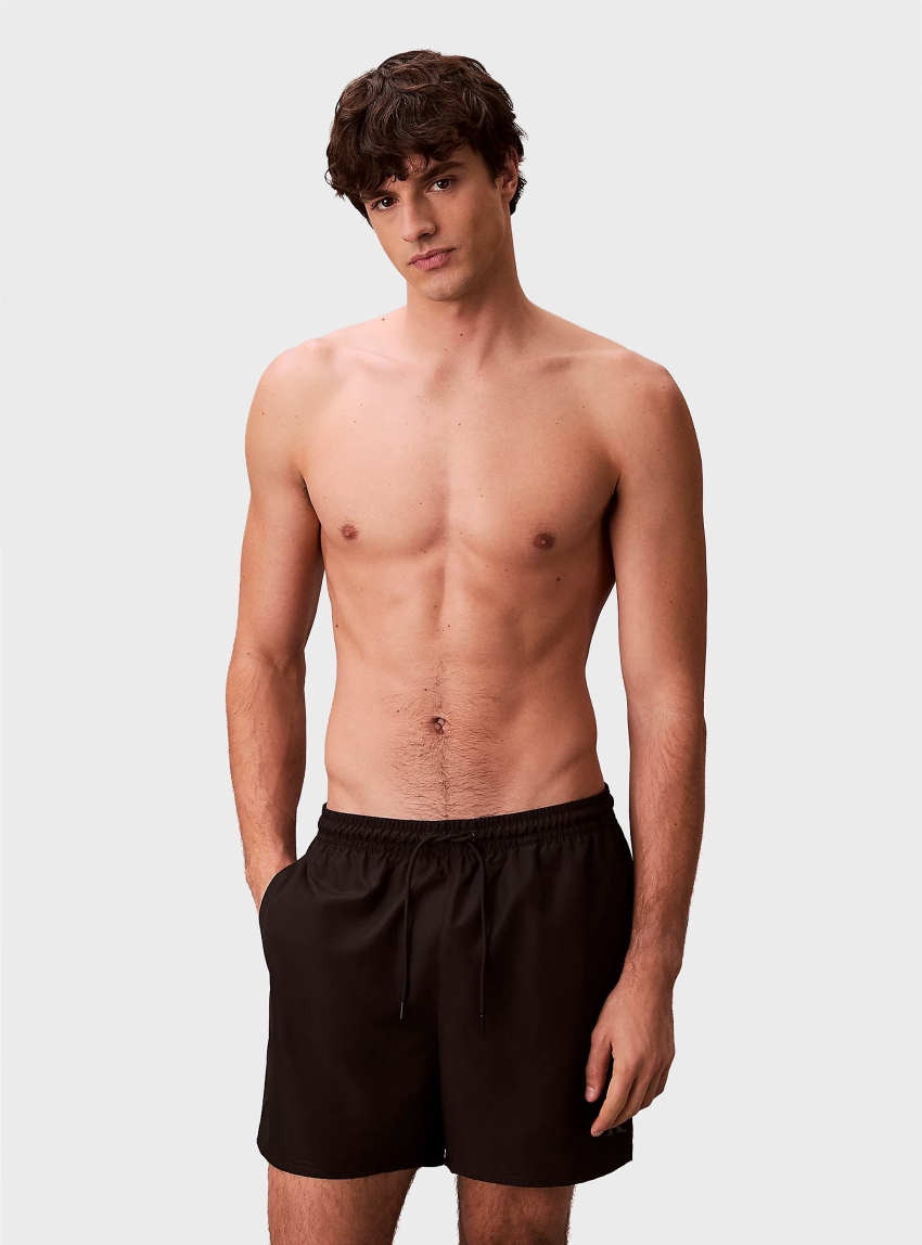 Calvin Klein Medium Drawstring Swim Shorts - Black