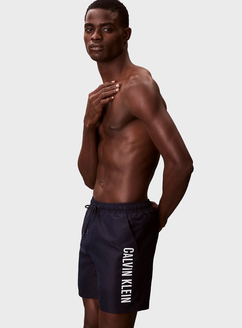 Calvin Klein Medium Drawstring Swim Shorts - Dark Blue